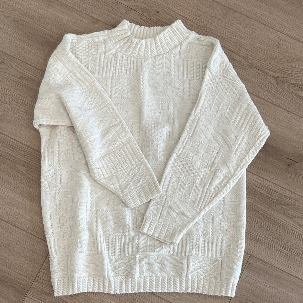 Vintage White Knit Sweater